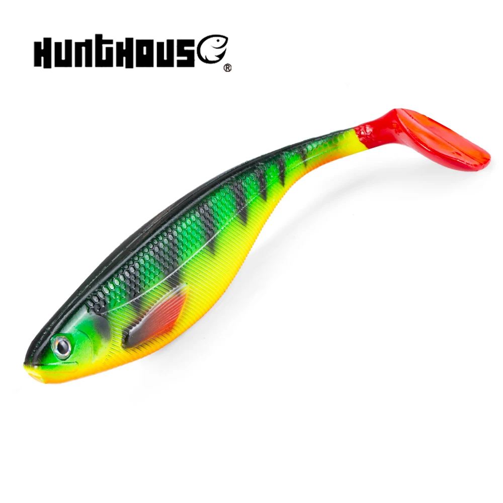 Hunthouse Artificial Bait PVC Sinking Wobblers 170mm 35g Fishing Soft Lure Big Silicone Shad Seabass Perch Zander