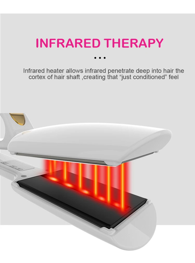 Professional Titanium Hair Iron Straightener With LCD Flat Irons Wholesale Private Label Customize Hair Straightener