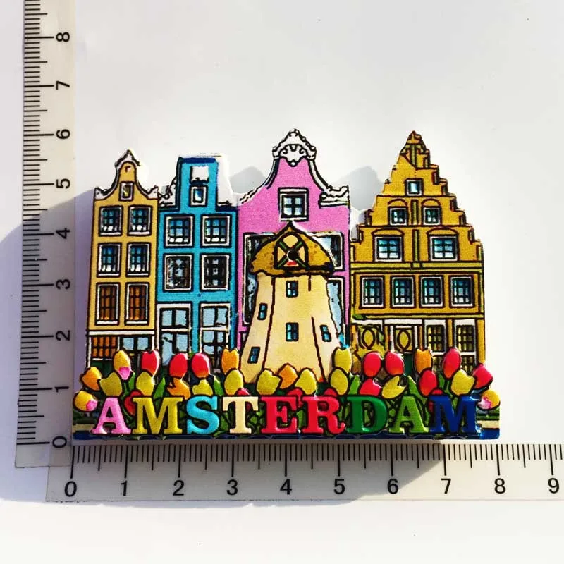 Netherlands Souvenir Gifts Amsterdam Giveaways Bicycle Tulips Klompen Shoes Gifts Dutch Windmill Fridge Magnet Holland Souvenirs