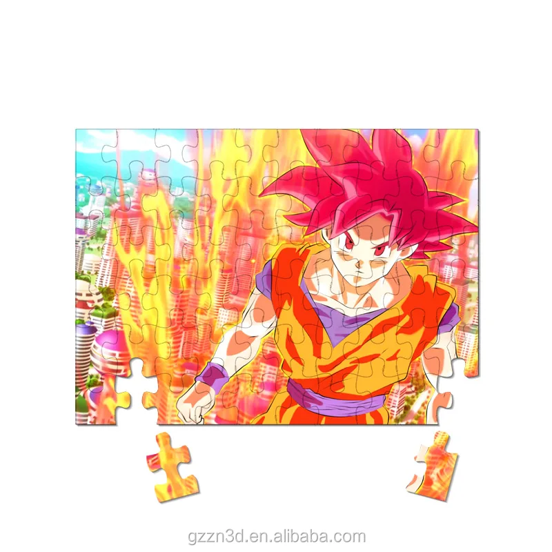 Customized  DBZ Cartoon Anime 3D Lenticular Jigsaw