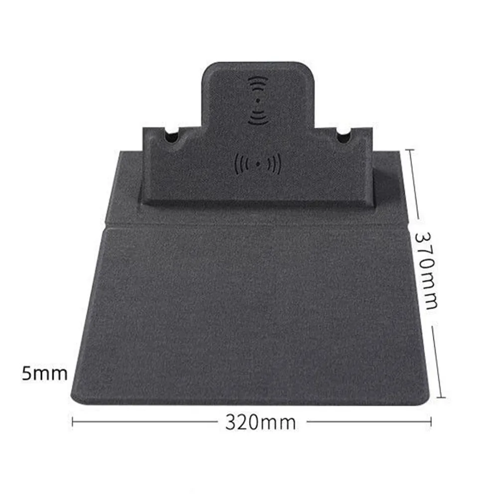 LG6041 Top Sale Office Style Custom Personalized Logo 10W Fast Wireless Charge Mouse Pad Desk Mat with Mobile Phone Stand