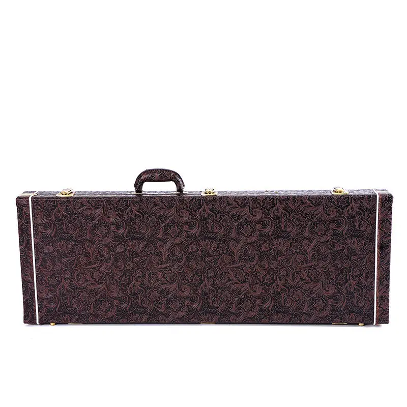 Best Sellers Guitar Pick Holder Case Flower Pvc Leather Acoustic Bass Guitar Hard Case