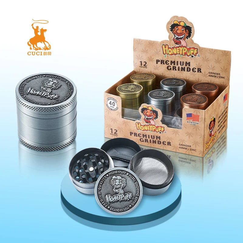 Smoking grinder de metal tobacco tools herb grinding cigarette accessories custom logo 63mm, 50mm,40mm