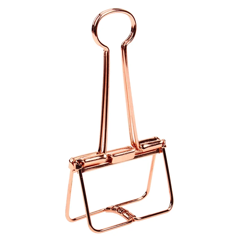 Wholesale Factory Price Rose Gold Black Metal 19mm Binder Clips Paper Clip