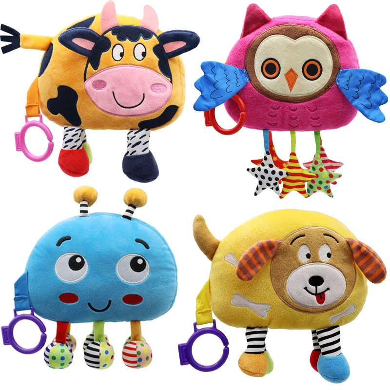 Infant Plush Animal Cloth Hanging Baby Book Learning Toys JJ103