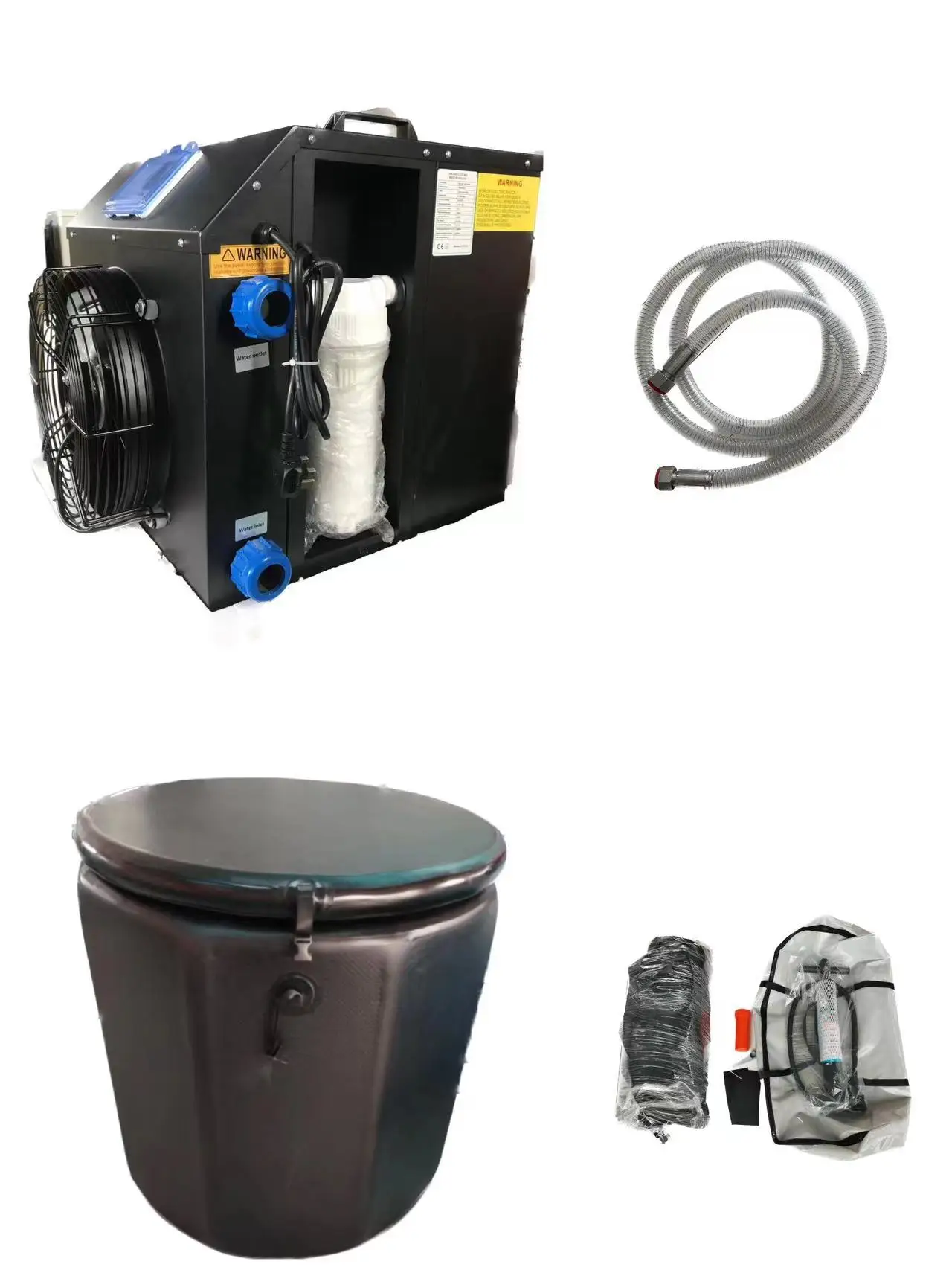 Hot Sale New Design Athlete Fitness Recovery Ice Bath Chiller Ozone Cycle Use Water Cooled Cold Plunge Chiller With Filter