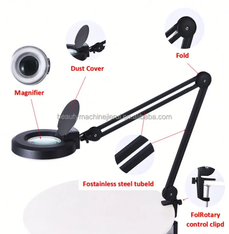 Magnifying Glass LED Lighted Adjustable 5 Lens Loupe Different Lenses Headband Led Magnifier Glass Lamp For Read Look