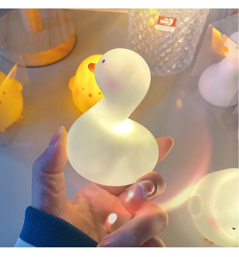 Children Baby Animal Silicone Lamps For Kids Bedroom Led Night Light  Soft Silicone Cute Chicken Night Light