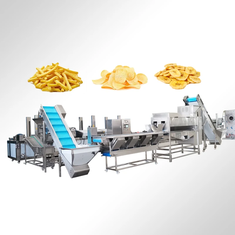 TCA 100-5000kg/h fully automatic french fries production line frozen potato chips making machine