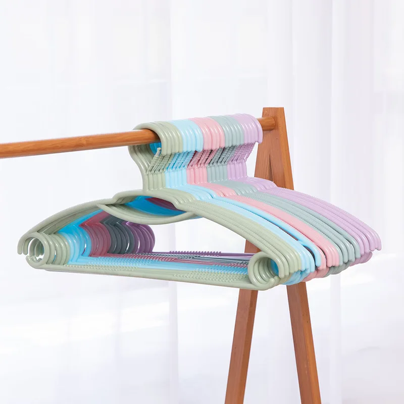 Windproof plastic hanger Non-slip adult hanger Clothing Store Clothes Hanging Rack Anti-Slip Trouser hanger clothespins