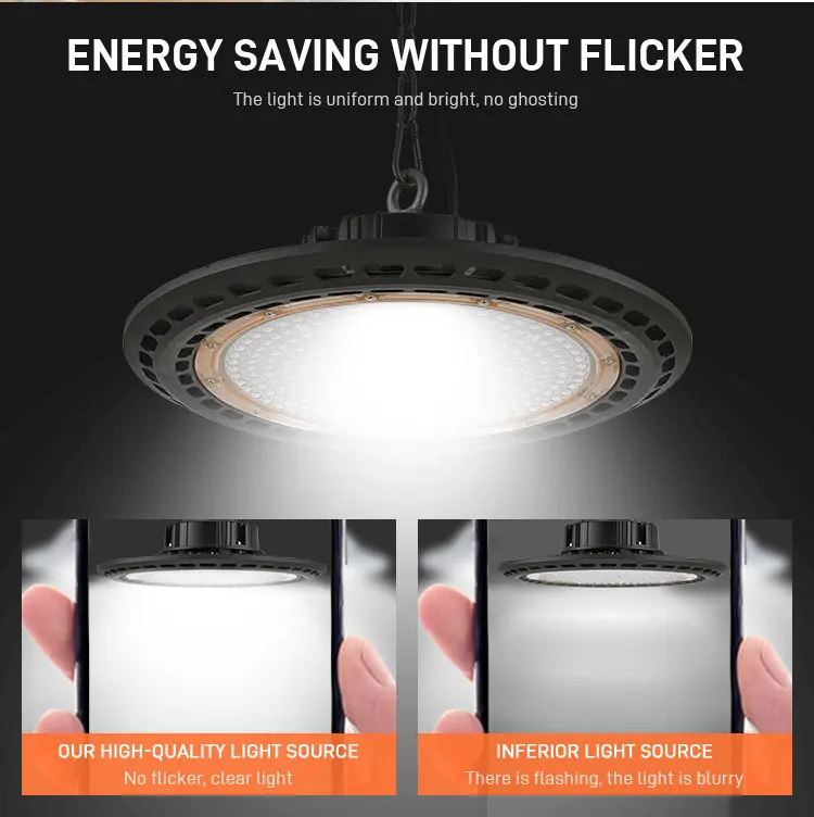 Industrial Warehouse Lamp SMD3030 50W Waterproof Aluminum UFO High Bay Light