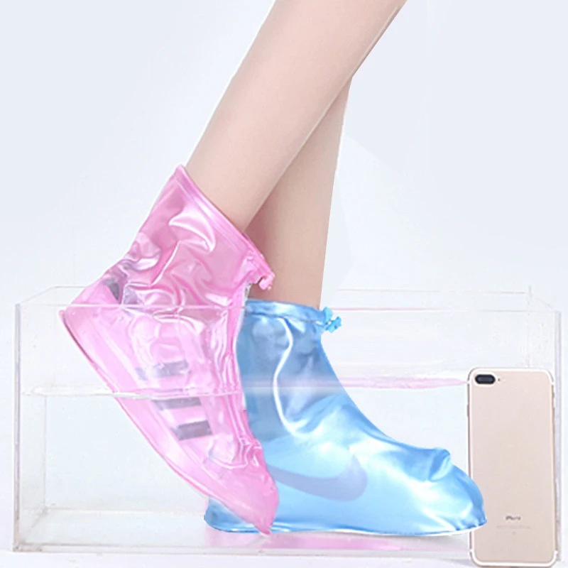 Водонепроницаемые протекторы для обуви, многоразовые пластиковые ПВХ Чехлы для обуви