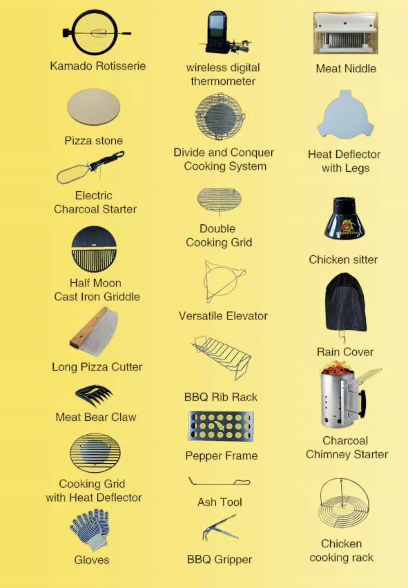 Kimstone Charcoal Bucket Paired With Grill Mesh Using Ceramic Grill Accessories Baking Equipment