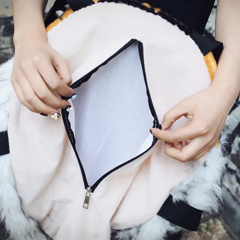 Tiger head backpack men and women couple backpack  travel bag animal gift bag