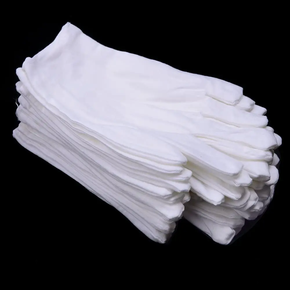 Microfiber Jewelry Cleaning Polishing Gloves Custom Silk Screen Printed White Anti-slip Customizable Jasmine 200pcs