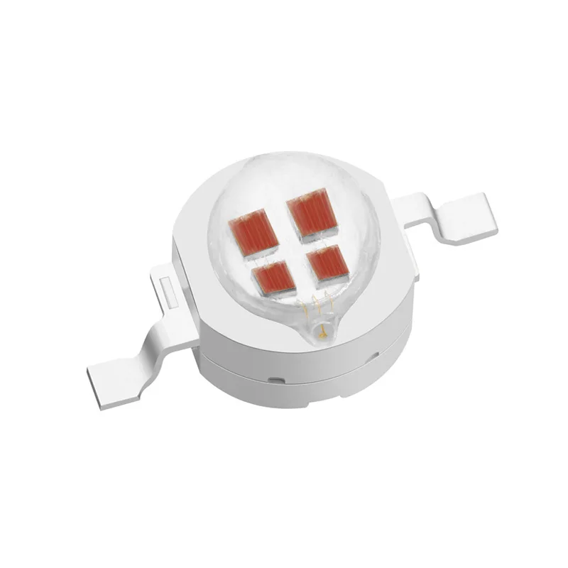 High output lambert type White Blue Green Red Yellow Amber UV IR 4chips 5w High power LED diode for lights