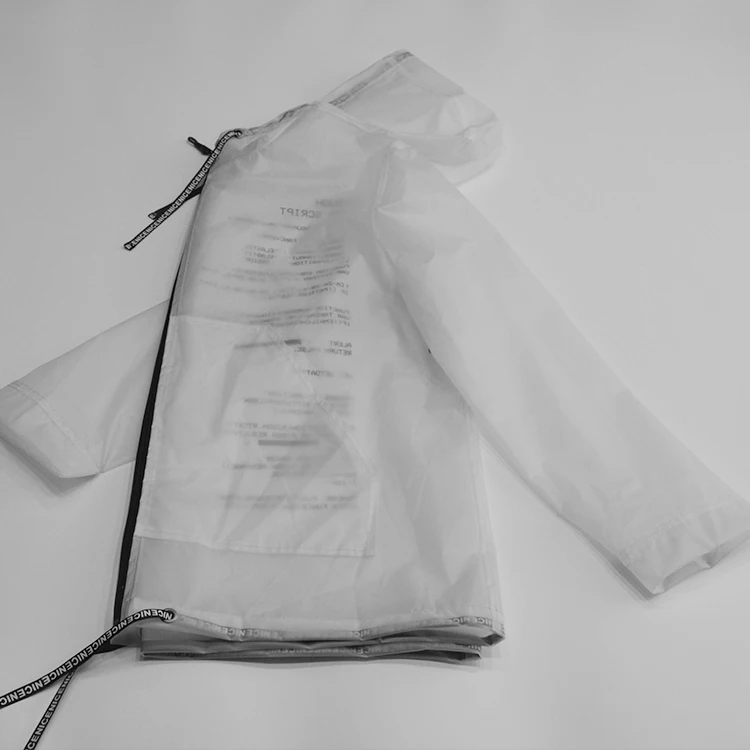 Fashion cycling motorcycle hiking rain coat for men transparent TPU outdoor rain jacket waterproof