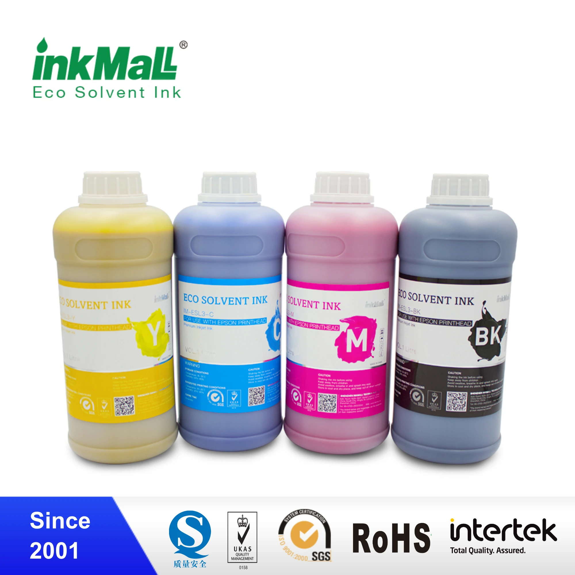 InkMall Vivid Color Eco Solvent Ink for Smartjet 1601/1802/2302 Eco Solvent Inkjet Printer with Dx5 Dx11 4720 Head