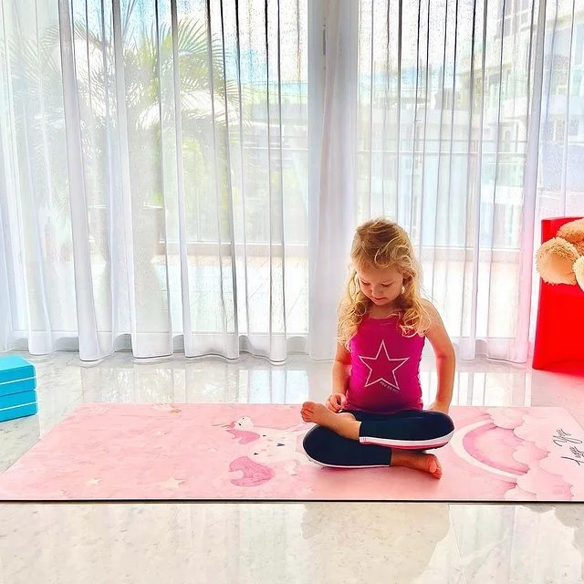 Eco Friendly Colorful Floor Mat Children Wide Suede Dance Yoga Mats For Kids