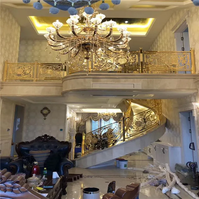 2022 Perfect newel post decorative carved balustrade with wood top rail  for stair pictures