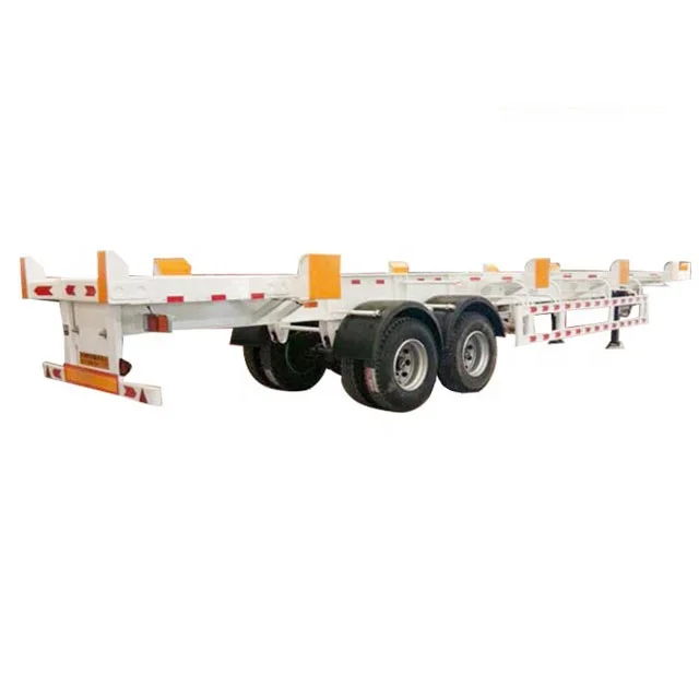 China Manufacture Good Price 2 Axles 45T Port Skeleton Container Semi Trailer On Sale