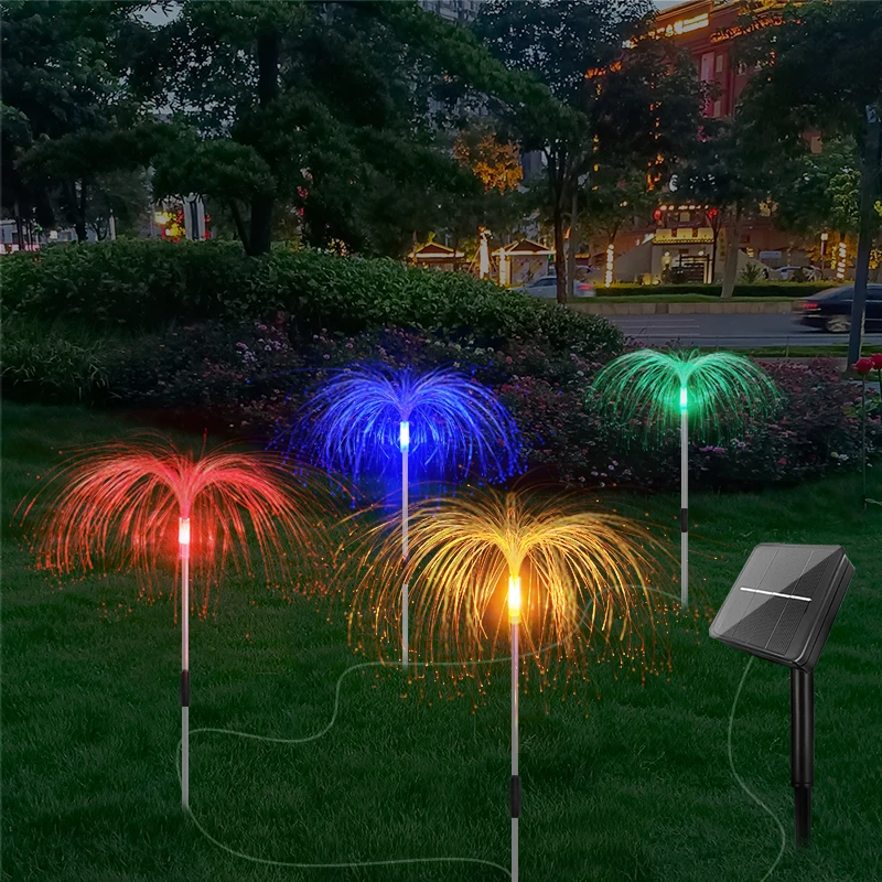 Outdoor Decoration Lamp Solar Led Fiber Optic Lights  For Garden