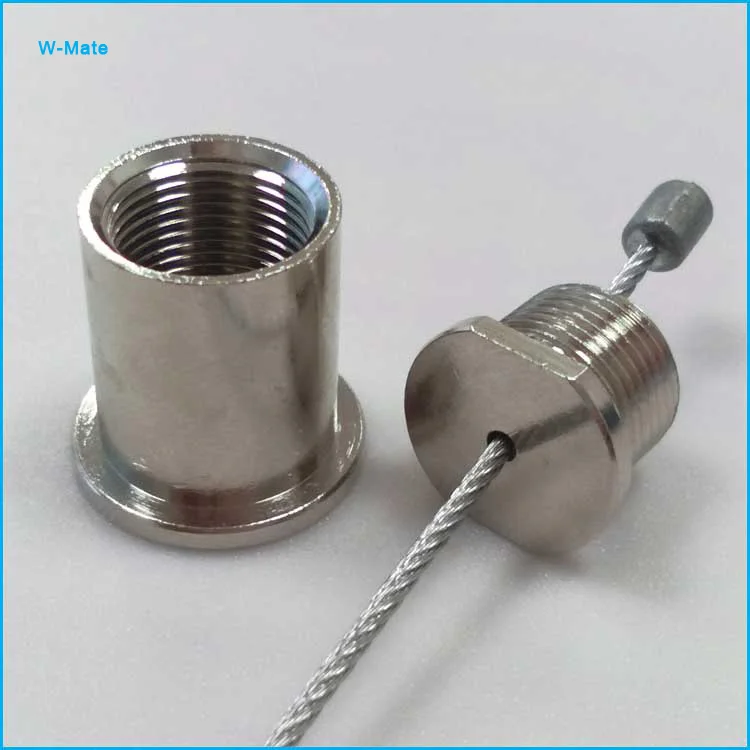 Регулируемый захват кабеля с наружной резьбой на проводном тросе, нижний выход для подвесной системы