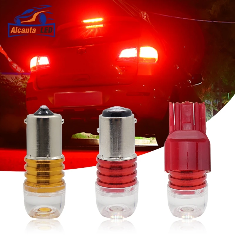 New Red Bulbs For Car Tail Brake Lights Auto Turn Signal Lamp Light 1157 BAY15D P21/5W Strobe Flashing LED Projector
