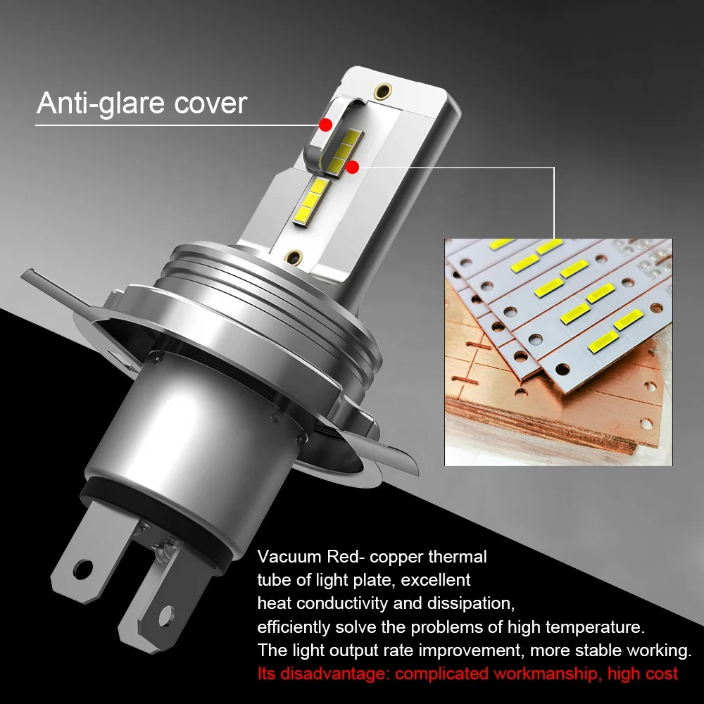 Bevinsee 2x Hi/ближнего света белые лампы H4 HS1 Светодиодная лампа для фары мотоцикла UTV ATV