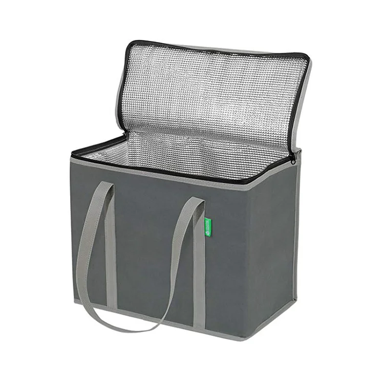 Оптовая продажа, водонепроницаемые высококачественные большие складные нетканые многоразовые изолированные тоуты, Термосумка для ланча, сумка для переноски