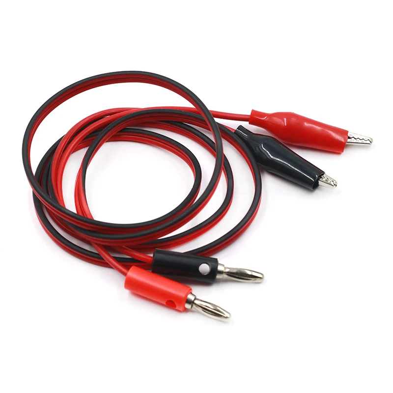 new Alligator Cilp to AV Banana Plug Test Cable Lead Connector Dual Tester Probe Crocodile Clip for Multimeter Measure Tool DIY