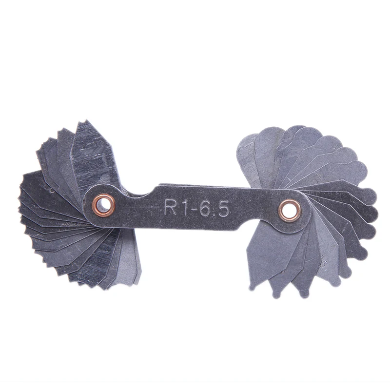 
32pcs foldable metric concave and convex shaped 1-6.5mm radius gauge Radius Measuring tool Radius Gage 