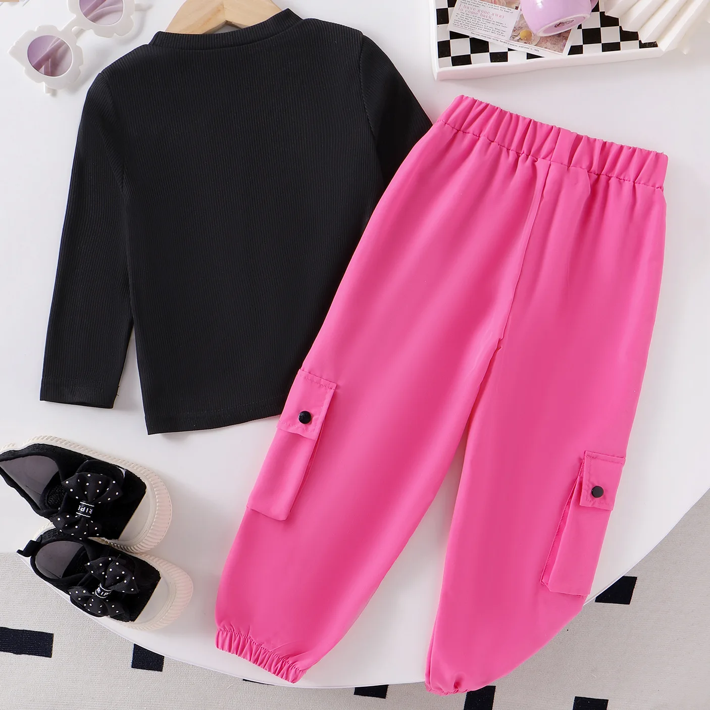 autumn girls bow Shirt + long pants 2pcs clothes set fashion Kids Girls Clothing Sets coll street wear