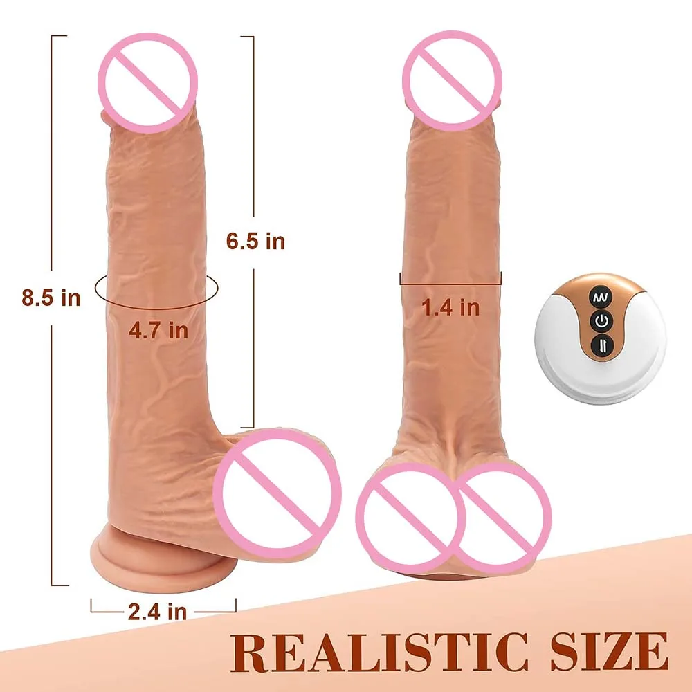8.5 inch Liquid Silicone Thrust Swing Dildos Male Masturbation Machine Clit G Spot Anal Stimulation Thrusting Dildo For Women