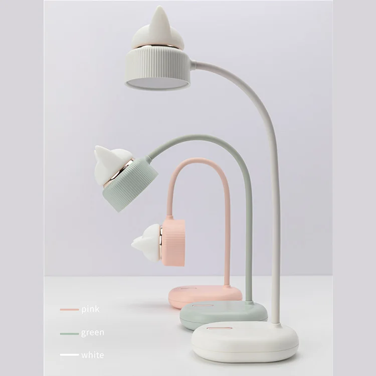 Bedroom Pink Led Desk Lamp USB Charging Rechargeable Table Lamp for Reading