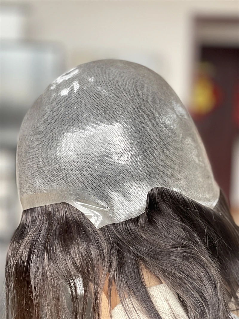 Alopecia Hairloss Factory Made Glue Medical PU Cap Wigs 100 Human Hair Wig For Cancer Patients In Stock