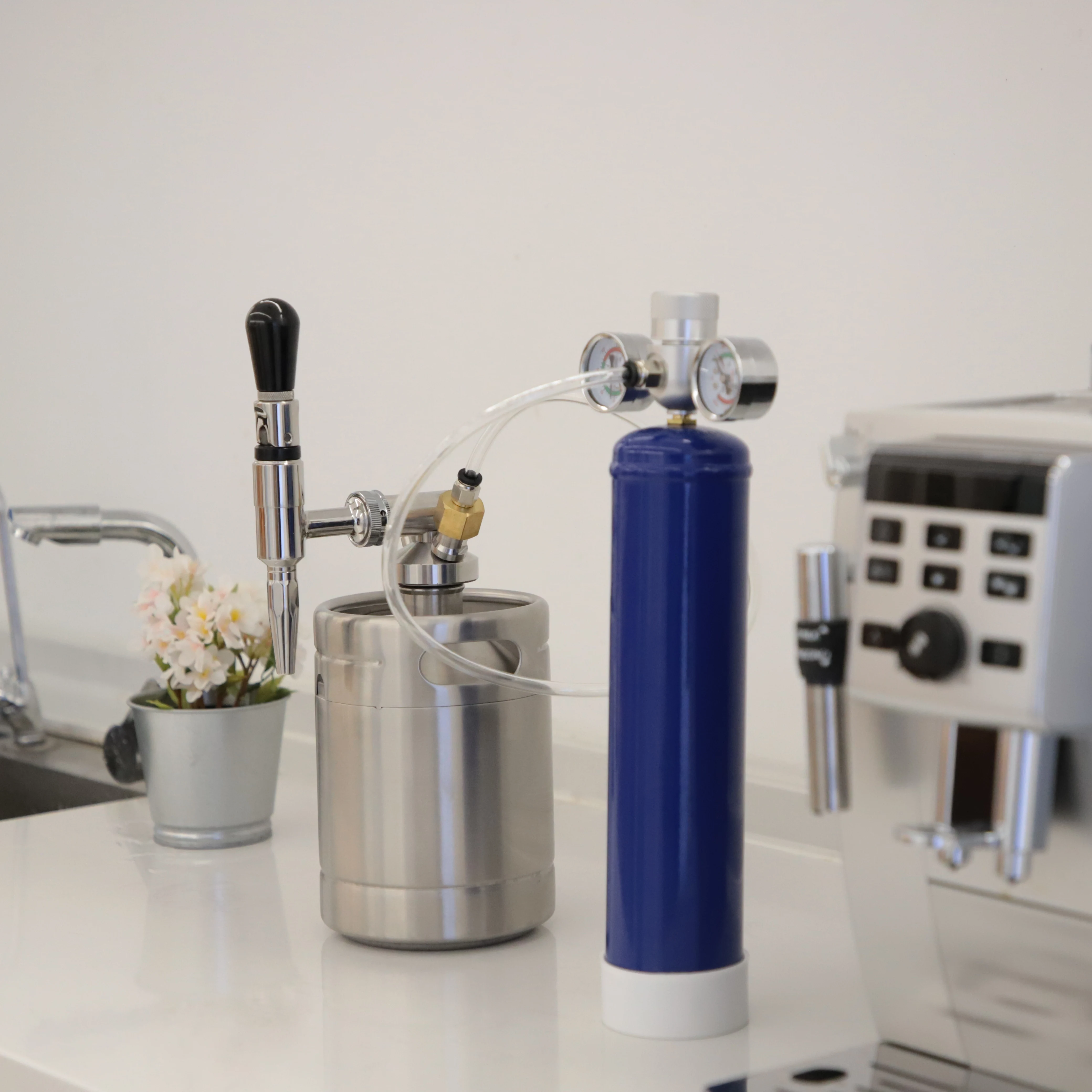 Домашнее варение нержавеющая сталь азотная инфузионная кофейная бочонка нитро холодная кофеварка