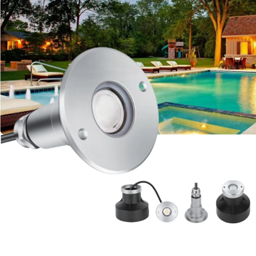 ip68 waterproof 316 stainless steel dc24v spotlight garden adjustable underground light with honey comb