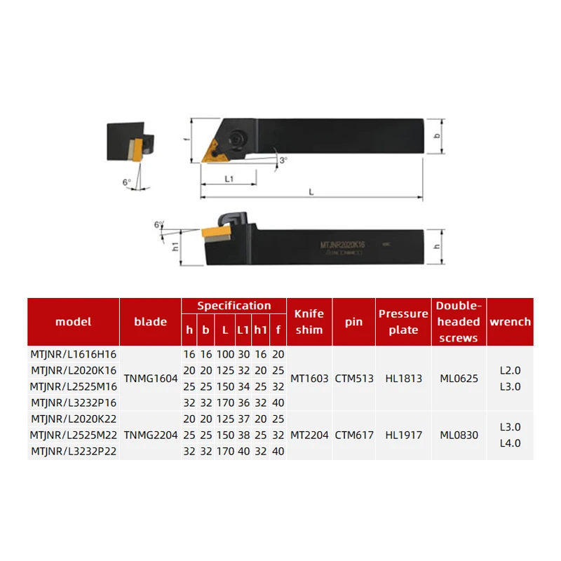 Carbide Inserts Turning Tool Hard Alloy Lathe Cnc Turning Tool Holder MTJNR