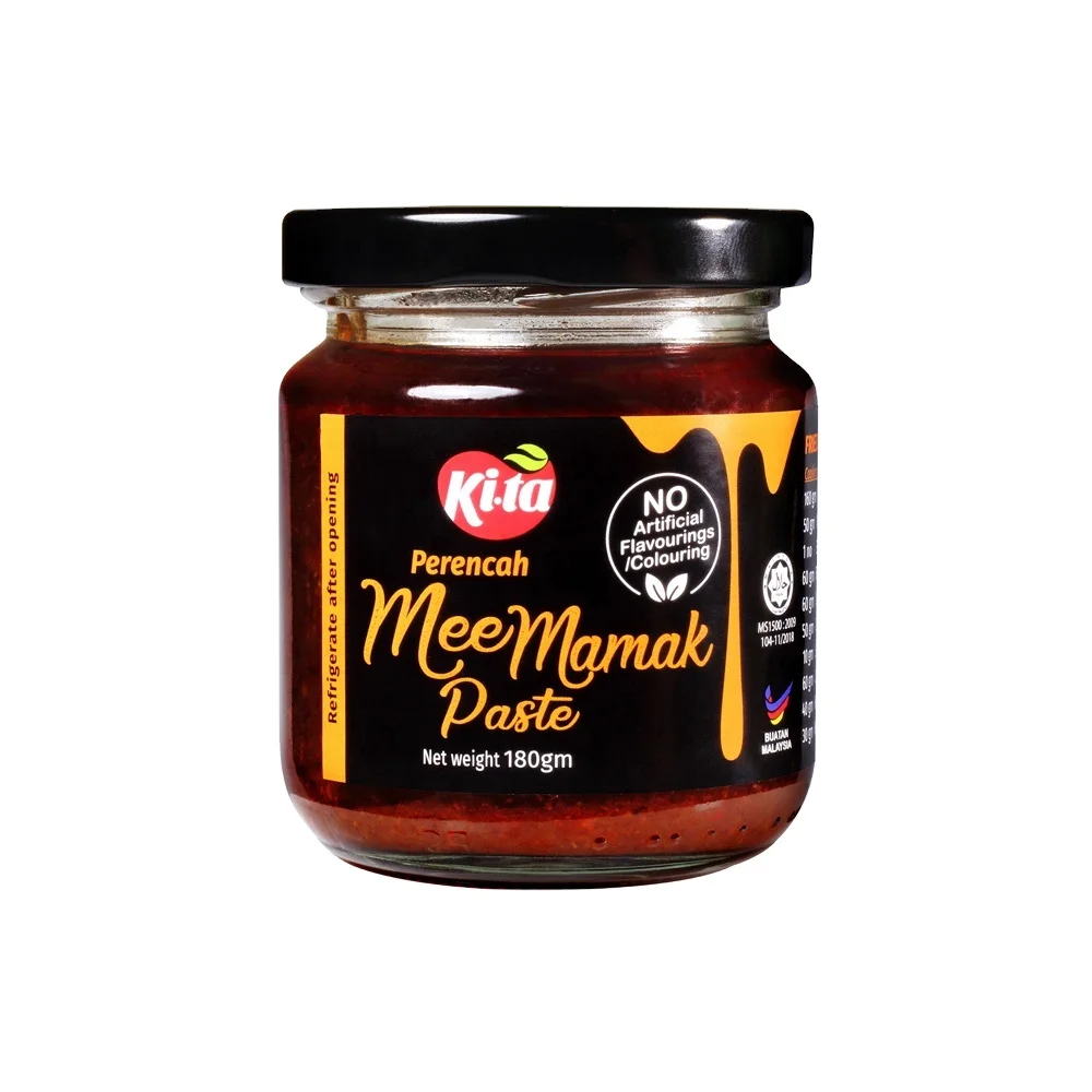 Mee Mamak Paste (Authentic Stir Fry Noodle Paste)  180g Jar (KI.TA Brand) Malaysia HALAL Net Weight (180g Jar)