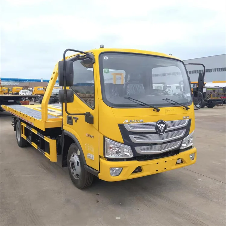 Special offer Foton 5 ton wrecker tow truck flat bed tow trucks &wreckers towing vehicle breakdown truck  recovery vehicle