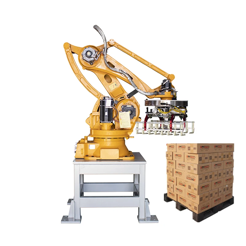 China Factory Competitive Price High Efficiency Packaging Bags With High Performance Automatic Carton Robot Palletizer Machine