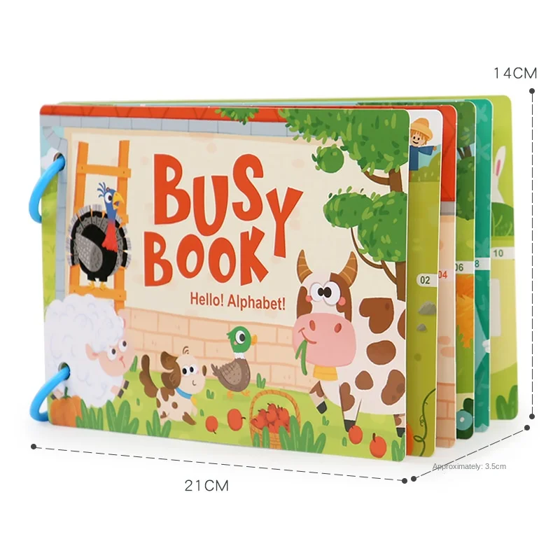 Toddler Quiet Book Early Learning Activities Puzzle Paste Matching Game Montessori Educational Paper Busy Books Toys For Kids
