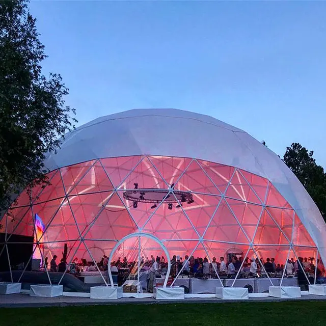 10m 12m 15m  30m bigger dome tent  Waterproof UV resistance  Factory price Popular Dome Tents  for hotel party  exhibition