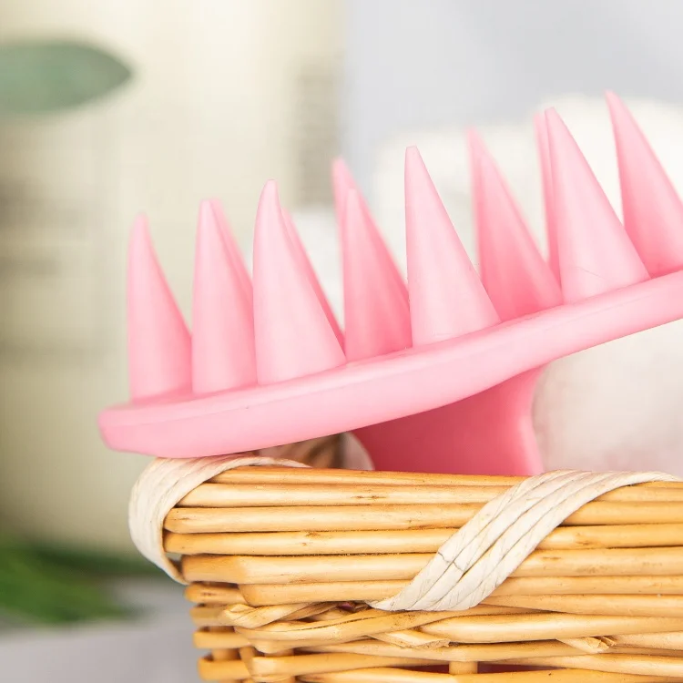 Gloway Long Bristles Scalp Exfoliator Comb Shampoo Head Scrubber Hair Scalp Massager Shampoo Brush For Dandruff Removal