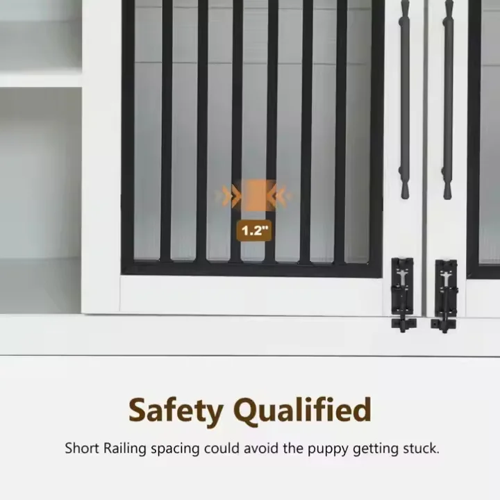 Hot Selling High Quality Modern Luxury  Wooden Large Dog Kennel  With 2 Drawer Cabinet Manufacturers Direct Selling