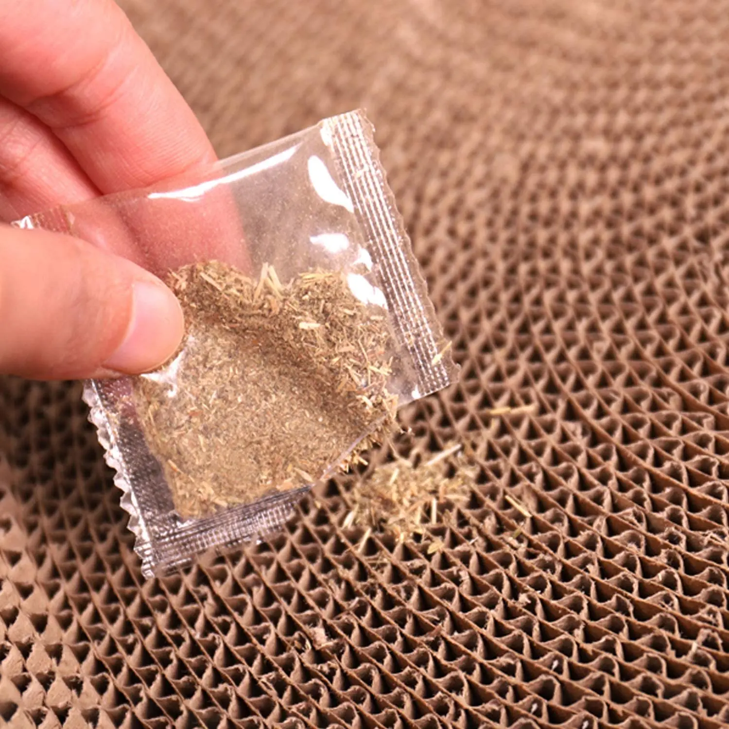 ALL-FOR-PAWS 3 Pack Double Cardboard Scratcher Kitty Scratching Pad with Catnip