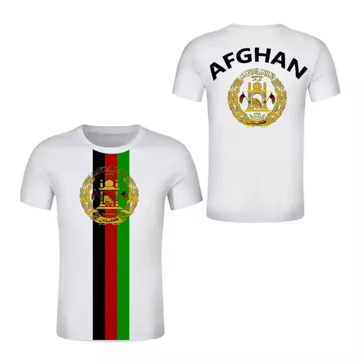 Hannuo Wholesale High Quality Afghanistan T Shirt Afghan Clothing Men Flag T-Shirt