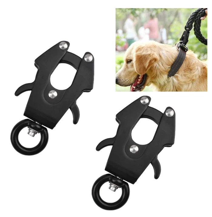 Heavy Duty Quick Release Dog Chain Buckle Frog Cable Dog Leash Buckle carabiner for Linking Pet Collar