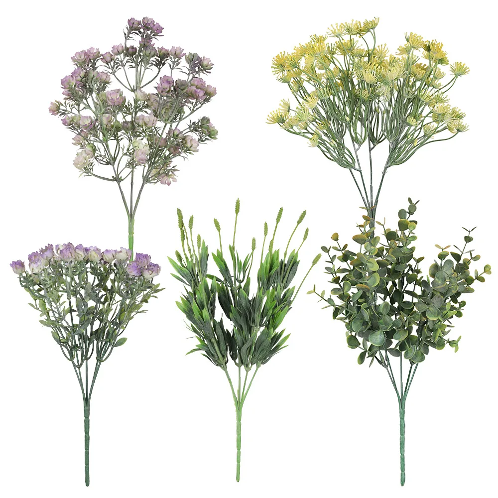 Artificial Flowers And Combinationcolor Hanging Powder False Bundle Indoor Soft Installation Simulation Plant